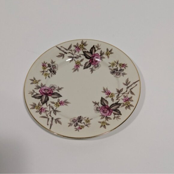 Meito Norleans Rosanne Pink Floral Porcelain Plate Vintage 1940s Occupied Japan - Picture 1 of 7